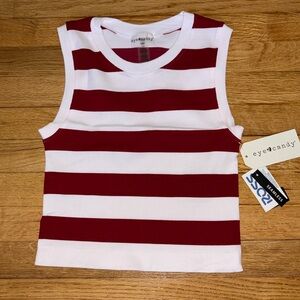 New Eye Candy Stripe Tank Top